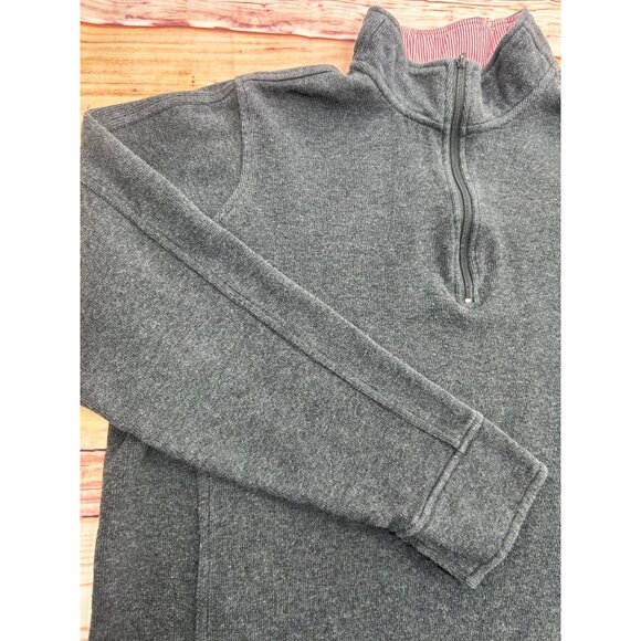 Orvis Womens Charcoal Quarter-Zip Pullover Sweater XL - Picture 2 of 6